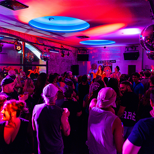 DJ equipment, a full sound system, dancefloors and more